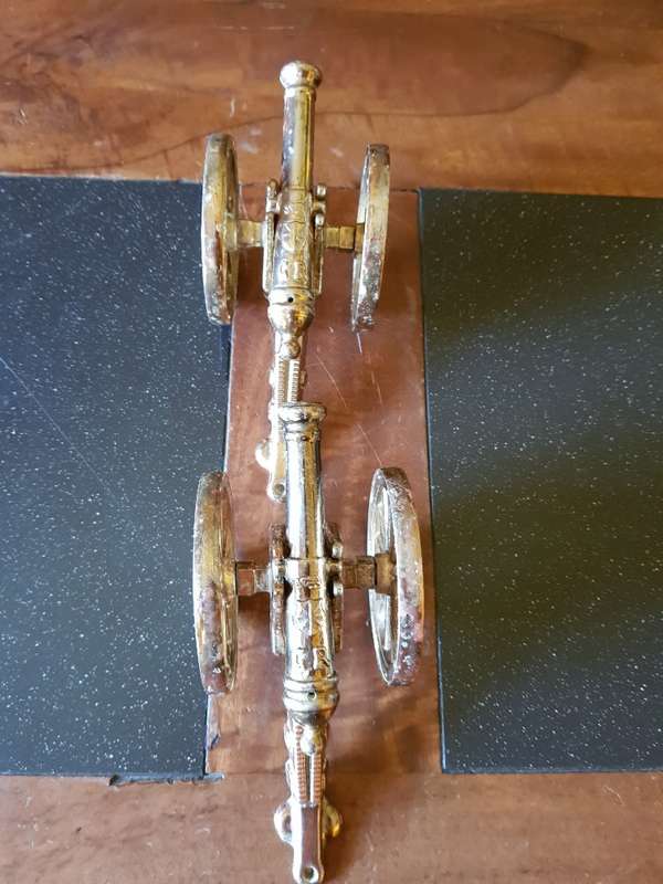 Two Vintage Brass Canons. Marked England