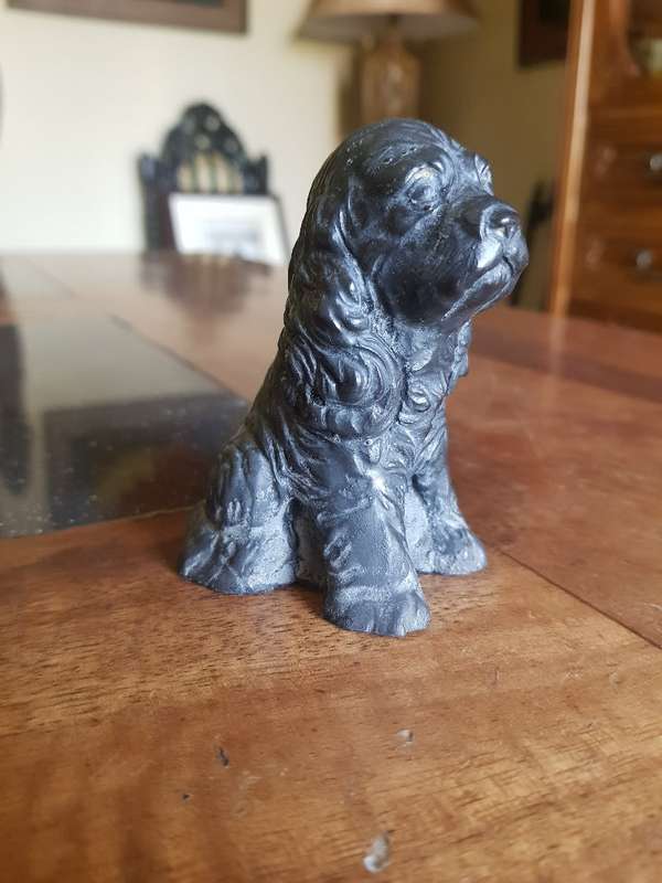 FREE SHIPPING!!!  Amazing Kingmaker Hand Carved Coal Dog Figurine. Markers Mark