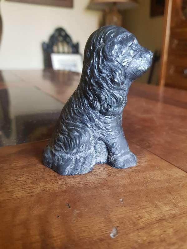FREE SHIPPING!!!  Amazing Kingmaker Hand Carved Coal Dog Figurine. Markers Mark