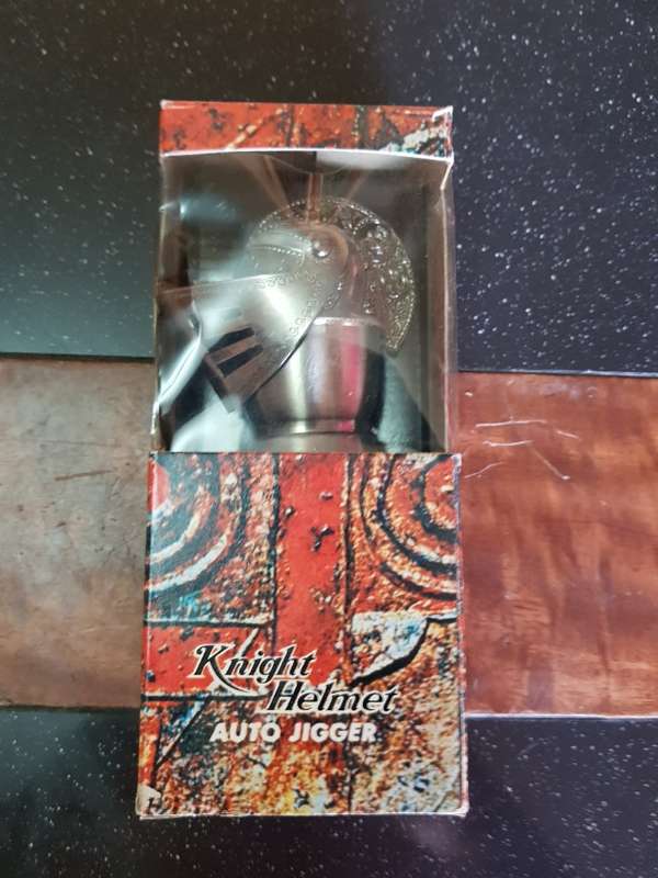 Stunning Knight Helmet Auto Jigger. Boxed