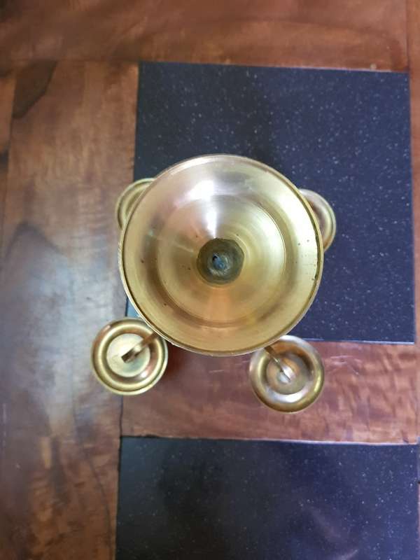 Stunning Five Tier Brass Candelabra.