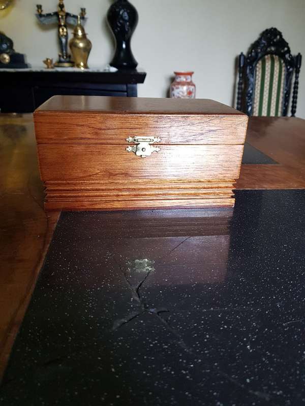 Stunning old Wooden Jewelry Box.