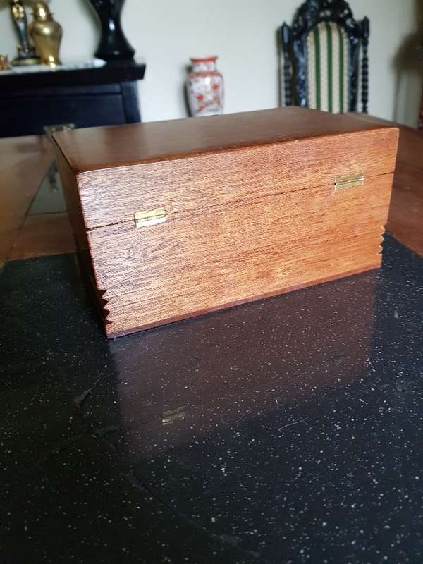 Stunning old Wooden Jewelry Box.