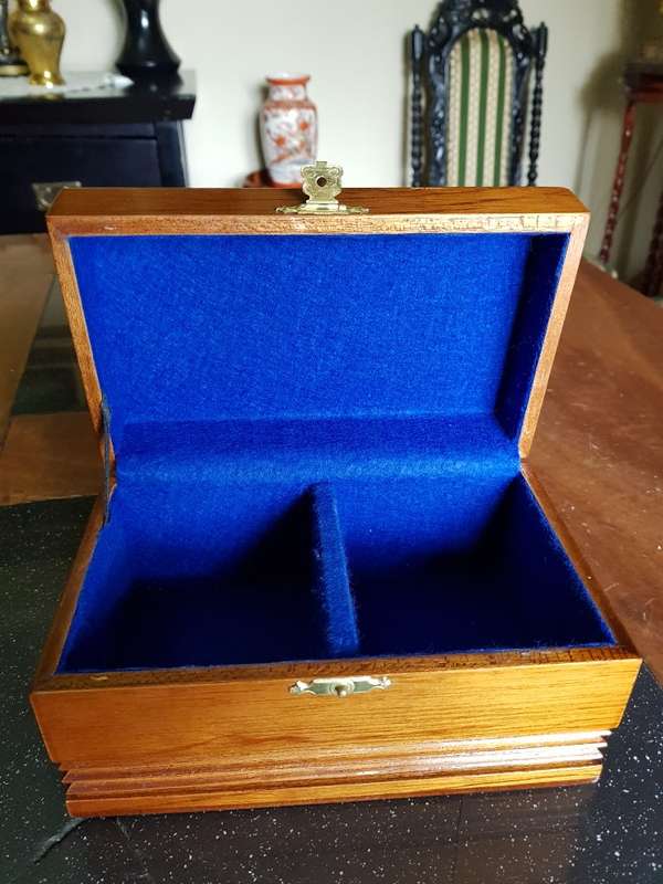 Stunning old Wooden Jewelry Box.