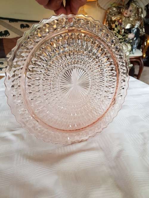 Stunning Pink  Cake Plate