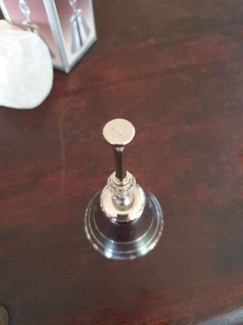 FREE SHIPPING!!!  Beautiful Silver Plated Bell with Crystal.