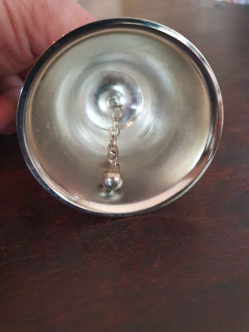 FREE SHIPPING!!!  Beautiful Silver Plated Bell with Crystal.