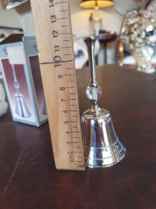 FREE SHIPPING!!!  Beautiful Silver Plated Bell with Crystal.