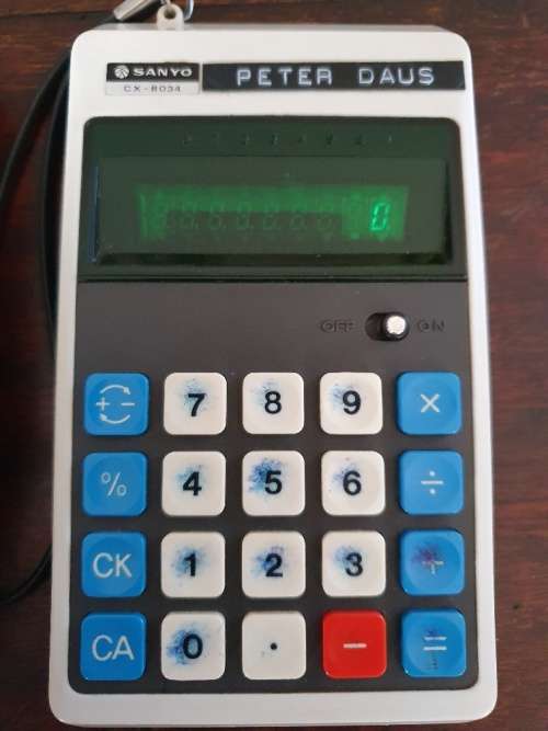 FREE SHIPPING!!! Vintage Sanyo Calculator CX-8034 Working.