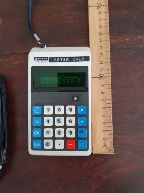 FREE SHIPPING!!! Vintage Sanyo Calculator CX-8034 Working.