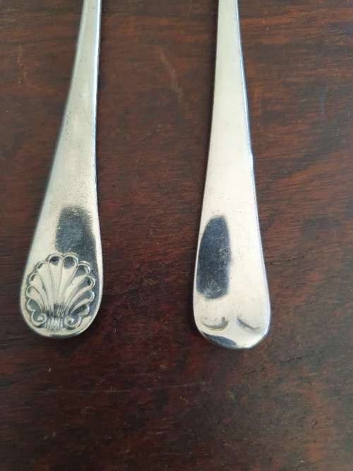 FREE SHIPPING!!!  Two Vintage Silver Plated Pickle Forks. Makers Marks.