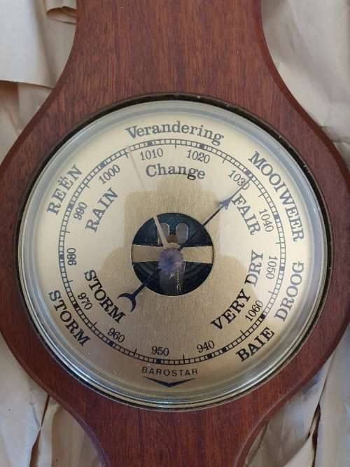 FREE SHIPPING!!!  Beautiful Mahagony Wood Barostar Hygrometer, Thermomoter and Barometer.