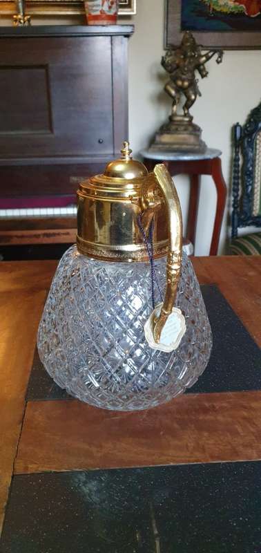 Absolutely Stunning Vintage Italian Hand Made Metastil Crystal Decanter 27cm Tall
