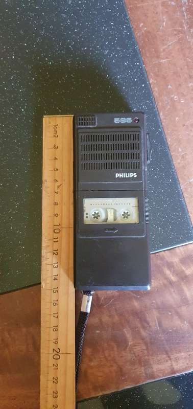 Vintage Philips 585 Micro Tape recorder + a Mini Cassette. Working!!!