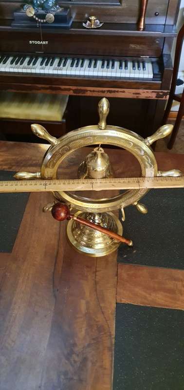 Absolutely Stunning Large Brass Wheel Gong