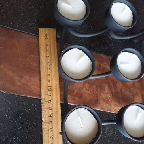 Metal Candle Stand with Candles