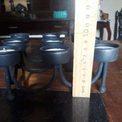 Metal Candle Stand with Candles