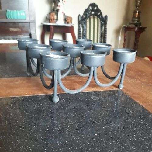 Metal Candle Stand with Candles