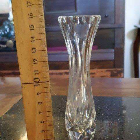 *Beautiful Cut Crystal Stem Vase. Czech Republic*