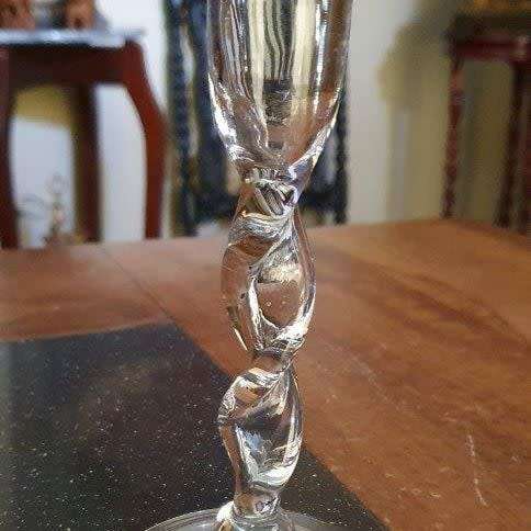Stunning Twisted stem Glass Candle Holder