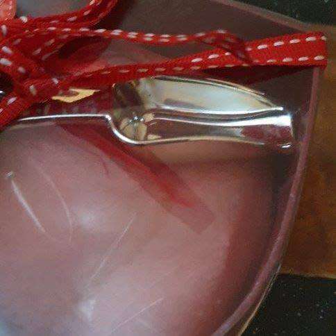 Heart Shaped Box with Bath Salt and a Scoop
