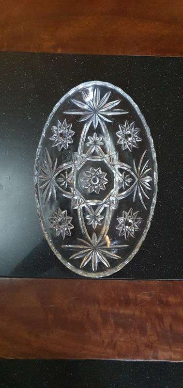 Beautiful Glass Snack Dish.