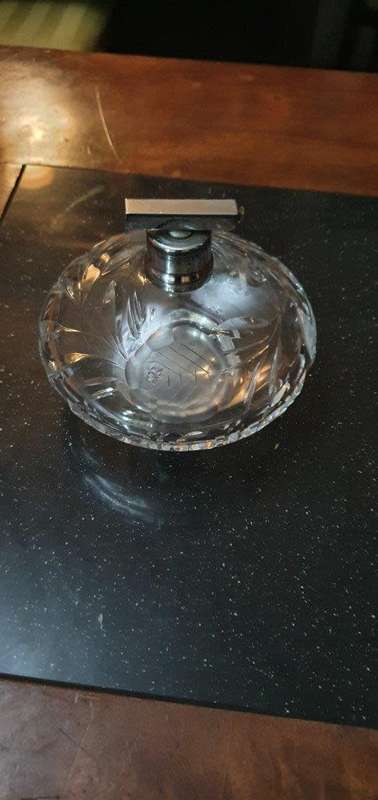 Gorgeous Vintage Rose Cut Crystal Perfume Dispenser.