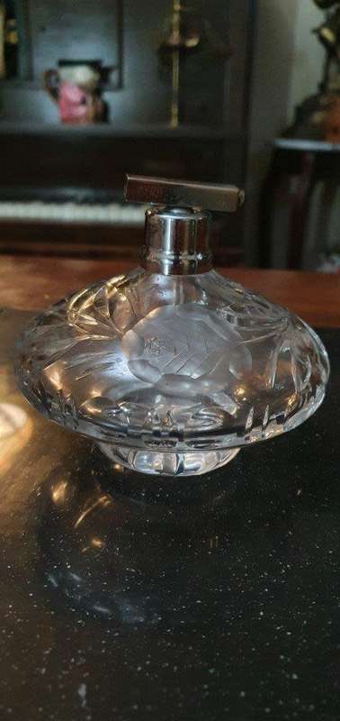 Gorgeous Vintage Rose Cut Crystal Perfume Dispenser.