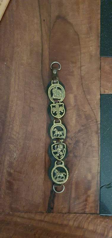 Vintage Brass Horse Medallions
