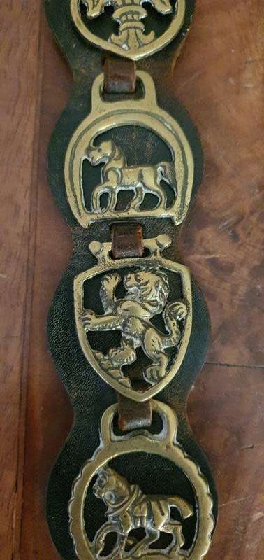 Vintage Brass Horse Medallions