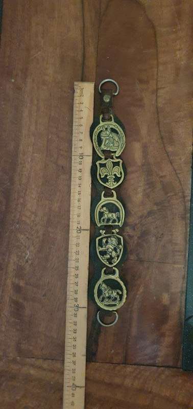 Vintage Brass Horse Medallions