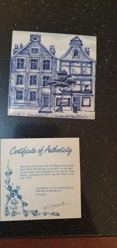 * Collectable Vintage KLM Delft Coaster Tiles.*