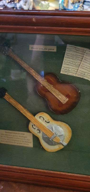 Box Framed Guitar Memorabilia