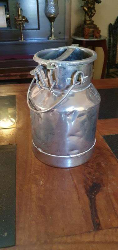 Vintage Silver Colour Milk Can.