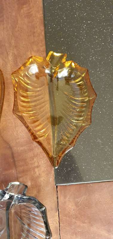 Stunning Set of Coloured Glass Trinket / Sweetie Dishes.