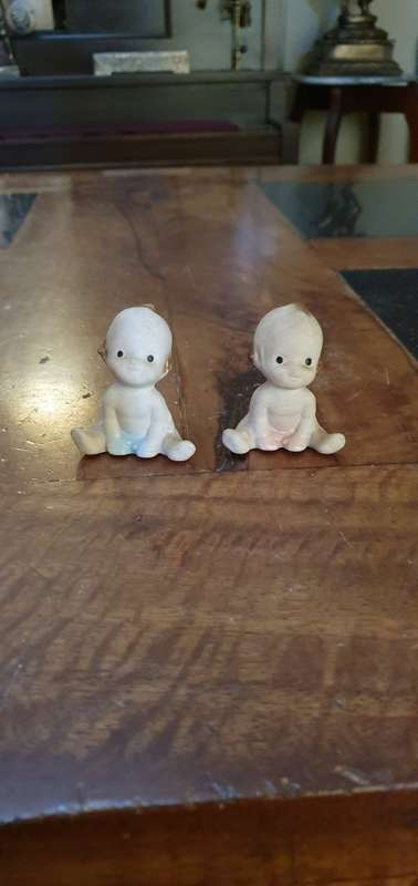 Two Vintage Bisque Kewpie Dolls
