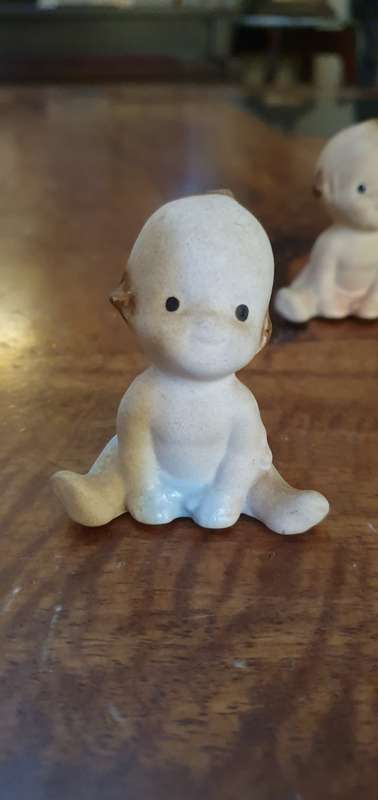 Two Vintage Bisque Kewpie Dolls
