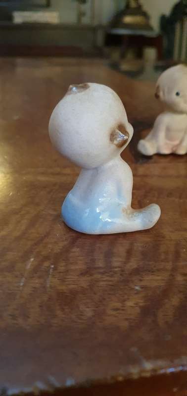Two Vintage Bisque Kewpie Dolls
