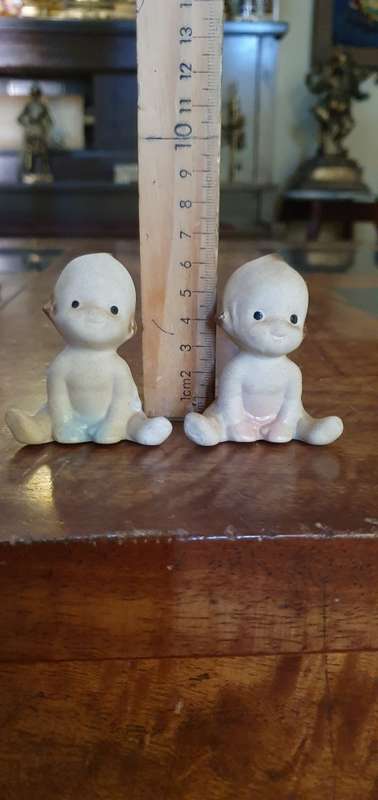 Two Vintage Bisque Kewpie Dolls