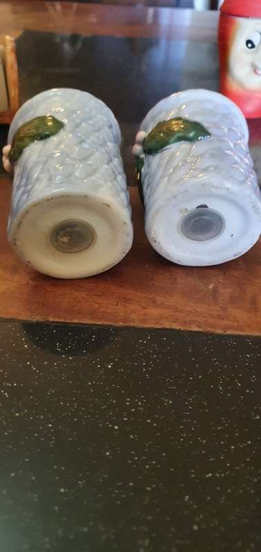 Assorted Salt and Pepper Shakers and Jam Pot