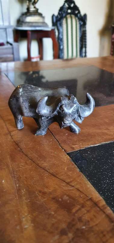 Stunning Heavy Hand Carved Stone Rhinos plus an extra