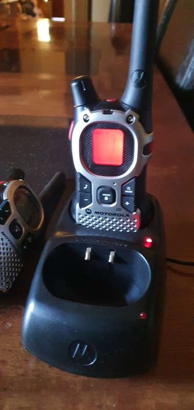 3 x Motorola Two Way Radios plus Charger Unit.