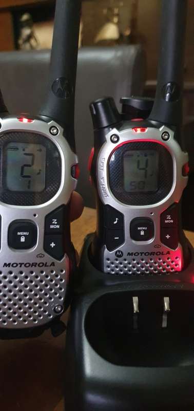 3 x Motorola Two Way Radios plus Charger Unit.
