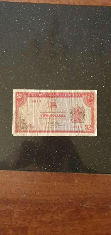 Vintage Rhodesian Banknote