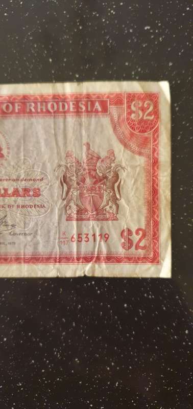 Vintage Rhodesian Banknote
