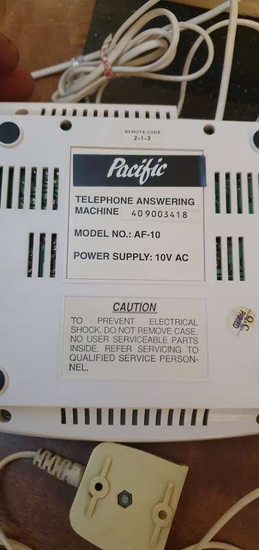 Pacific Microcassette Telphone Answering Machine