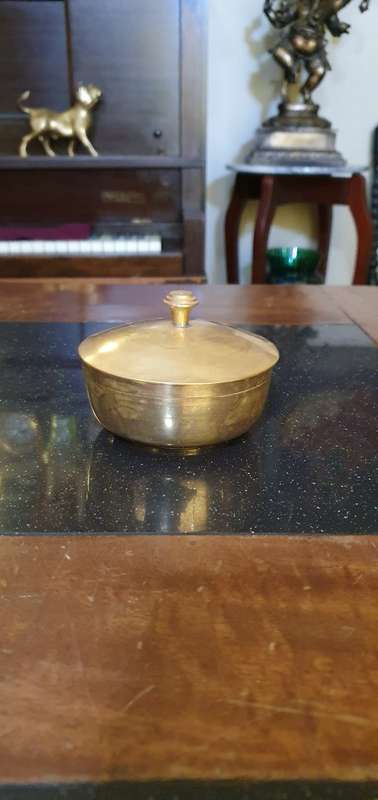 Beautiful Lidded Brass Bowl