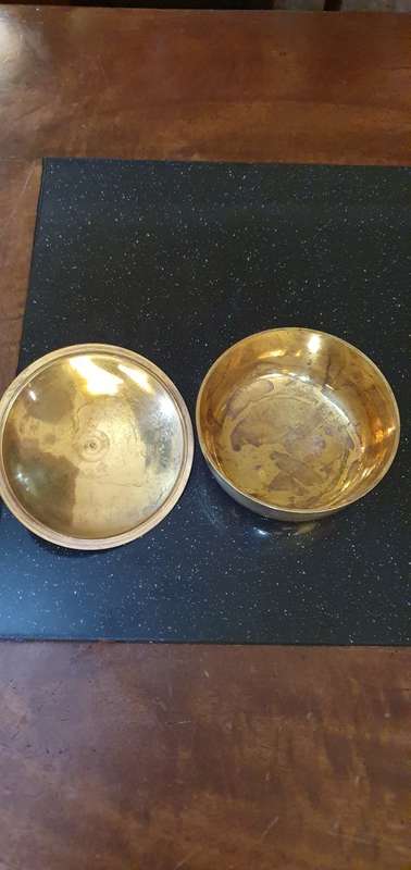 Beautiful Lidded Brass Bowl