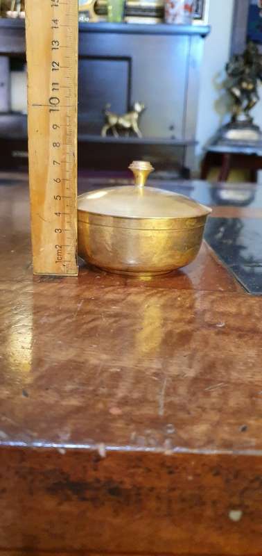 Beautiful Lidded Brass Bowl
