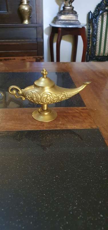 Vintage Brass Oil Lamp